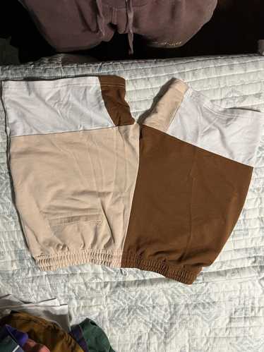 Shein Multi colored tan panel shorts