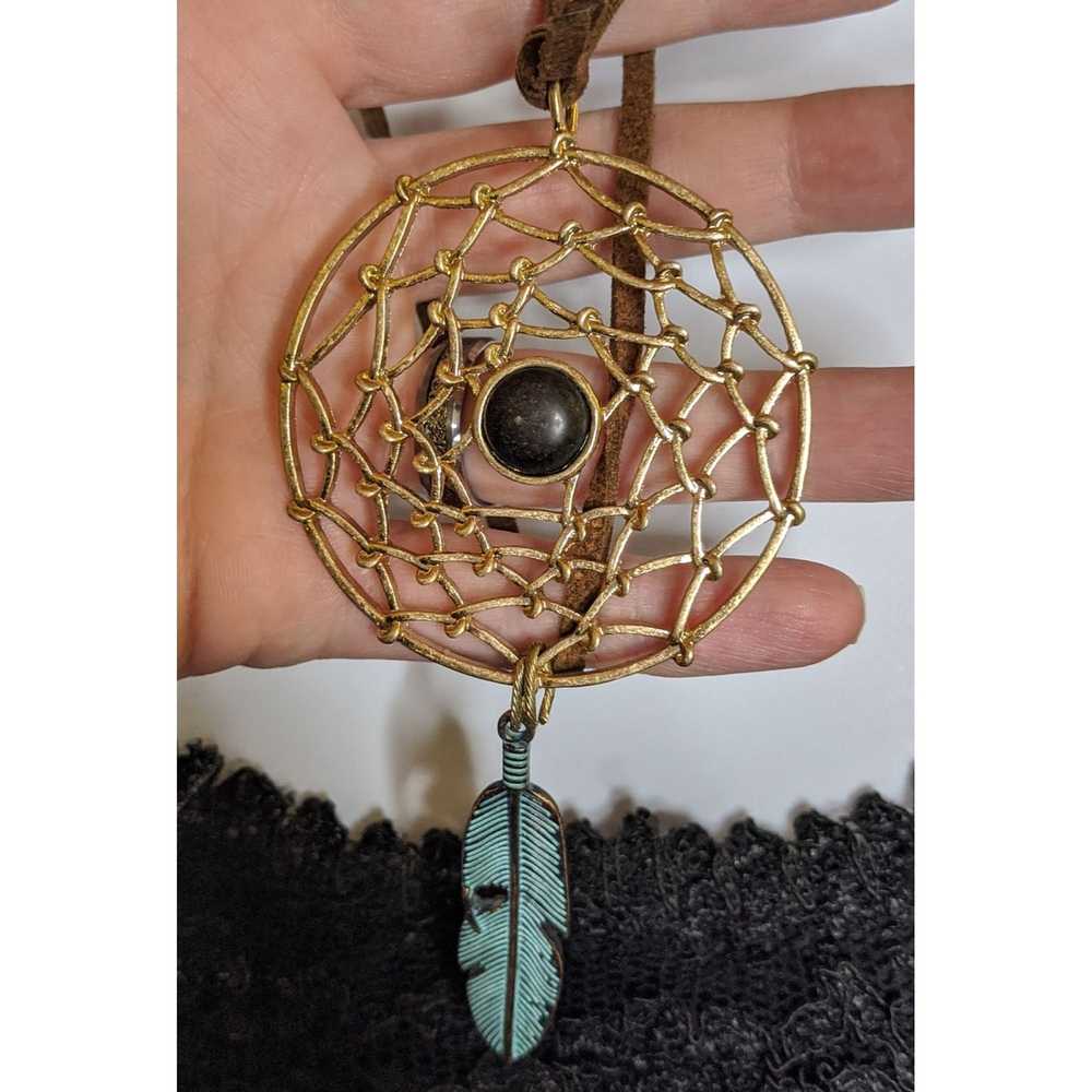 Other Silver Dream Catcher Necklace - image 2