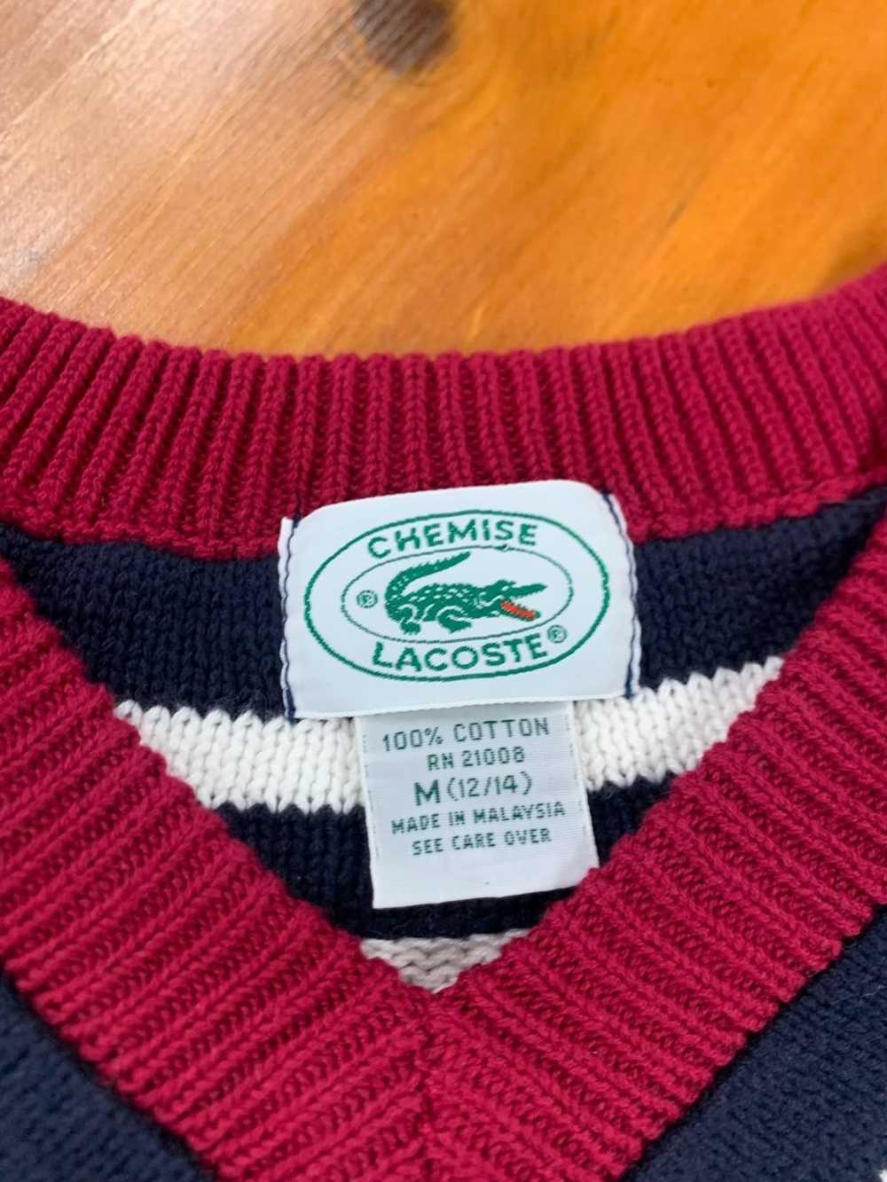 Coloured Cable Knit Sweater × Lacoste × Vintage V… - image 3