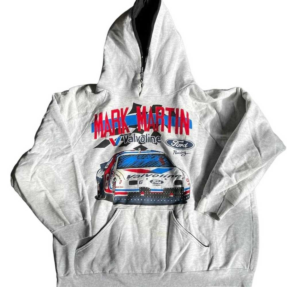 NASCAR Vintage Mark Martin Valvoline Racing Hoodie - image 1