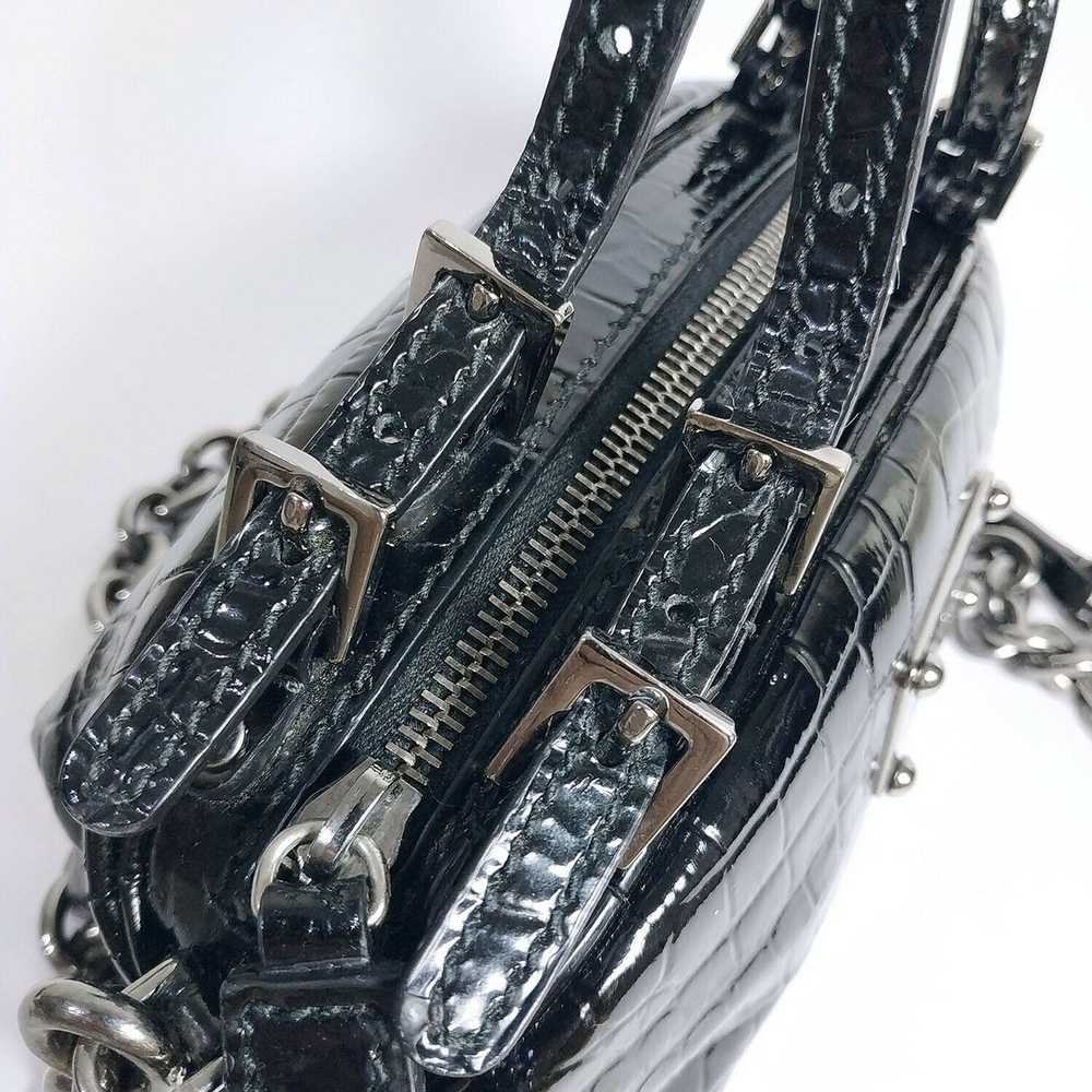 Dolce & Gabbana croc-embossed patent leather hand… - image 2