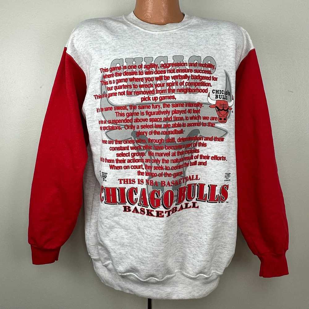 1990s Chicago Bulls Sweatshirt, Team Rated Size X… - image 1