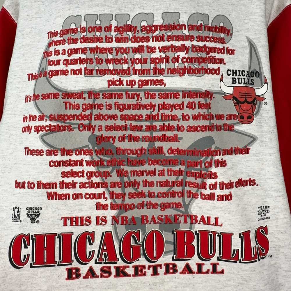 1990s Chicago Bulls Sweatshirt, Team Rated Size X… - image 2