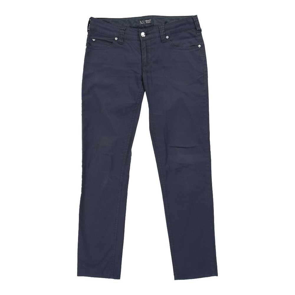 Armani Jeans Trousers - 30W UK 8 Blue Cotton Blend - image 1