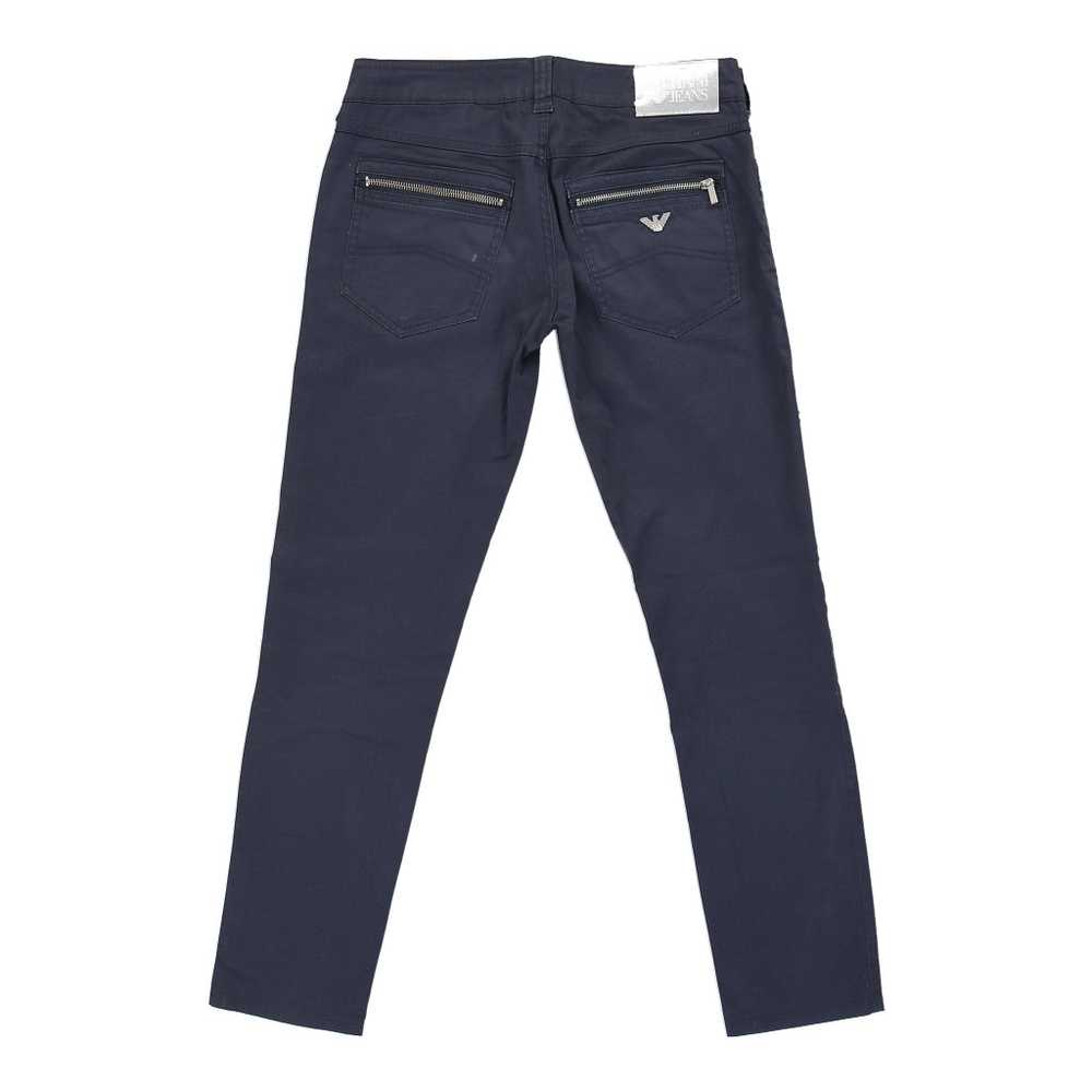 Armani Jeans Trousers - 30W UK 8 Blue Cotton Blend - image 2