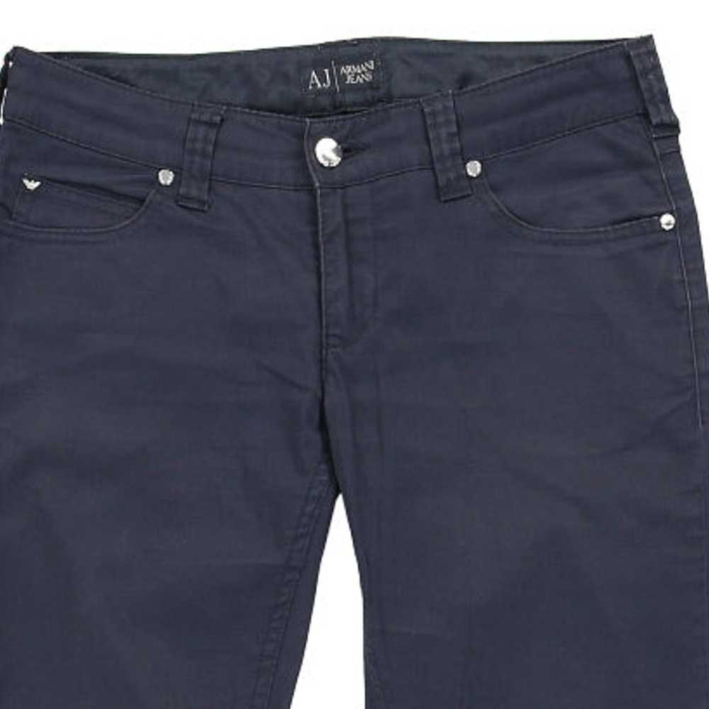 Armani Jeans Trousers - 30W UK 8 Blue Cotton Blend - image 3