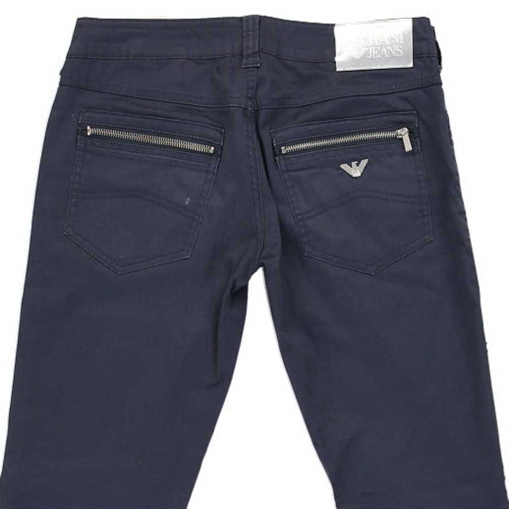 Armani Jeans Trousers - 30W UK 8 Blue Cotton Blend - image 5