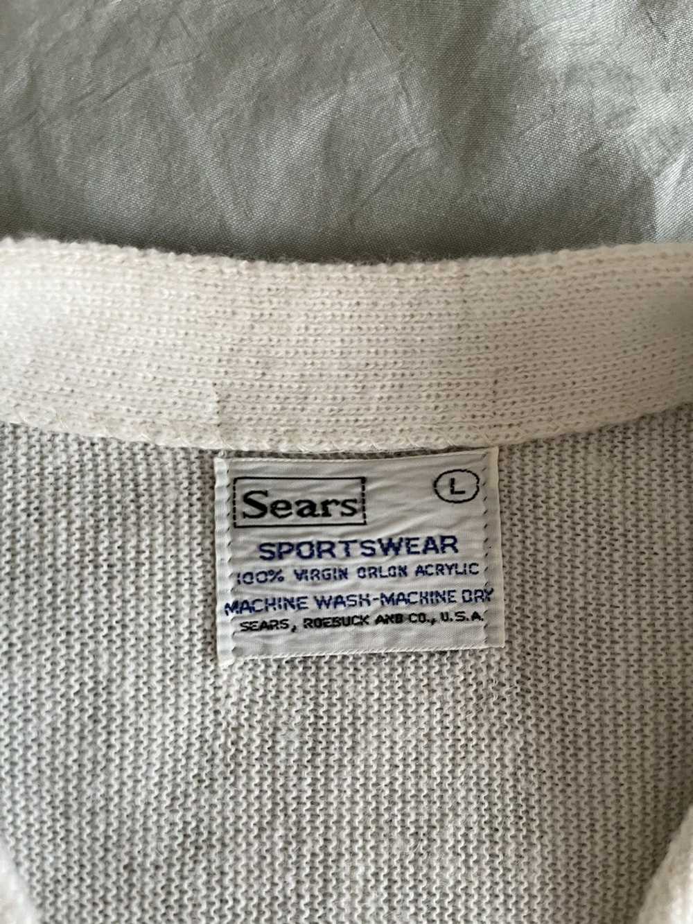 Sears Vintage Sears Cardigan Wool Sweater, Blue G… - image 5