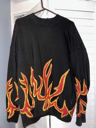 Palm Angels Palm Angels Flames Distressed Sweater