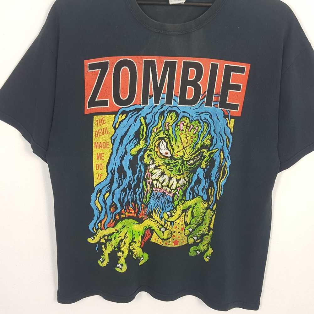 Gildan × Movie × Streetwear ZOMBIE Big Print Desi… - image 2