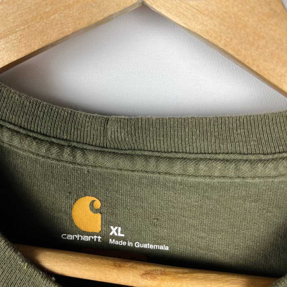Carhartt × Vintage Carhartt Pocket T Shirt Olive … - image 5