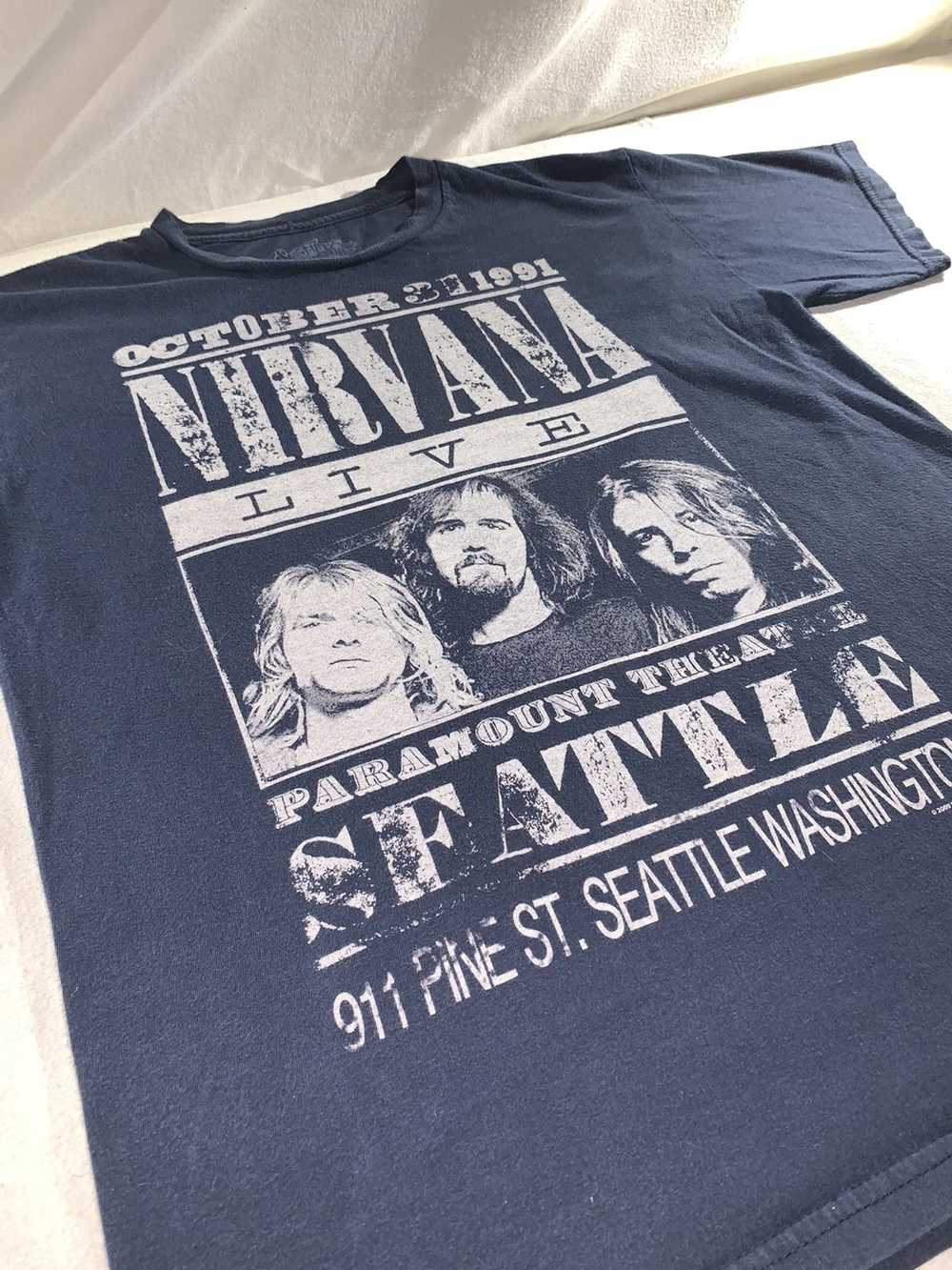 Band Tees × Nirvana Nirvana navy concert t-shirt - image 1