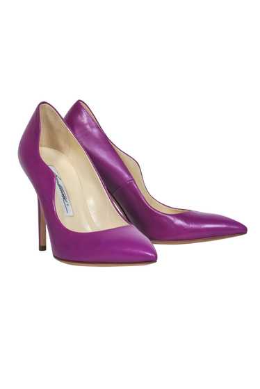 Brian Atwood - Purple Leather Pointed Toe Pumps S… - image 1