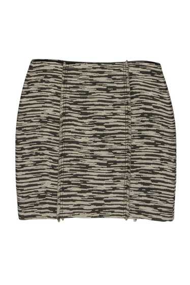 Worth - Brown & Beige Wool Mini Skirt Sz 8