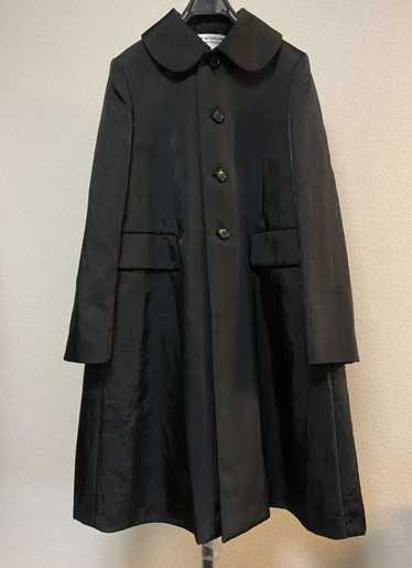 Comme des Garcons Black Long Coat with faux fur in
