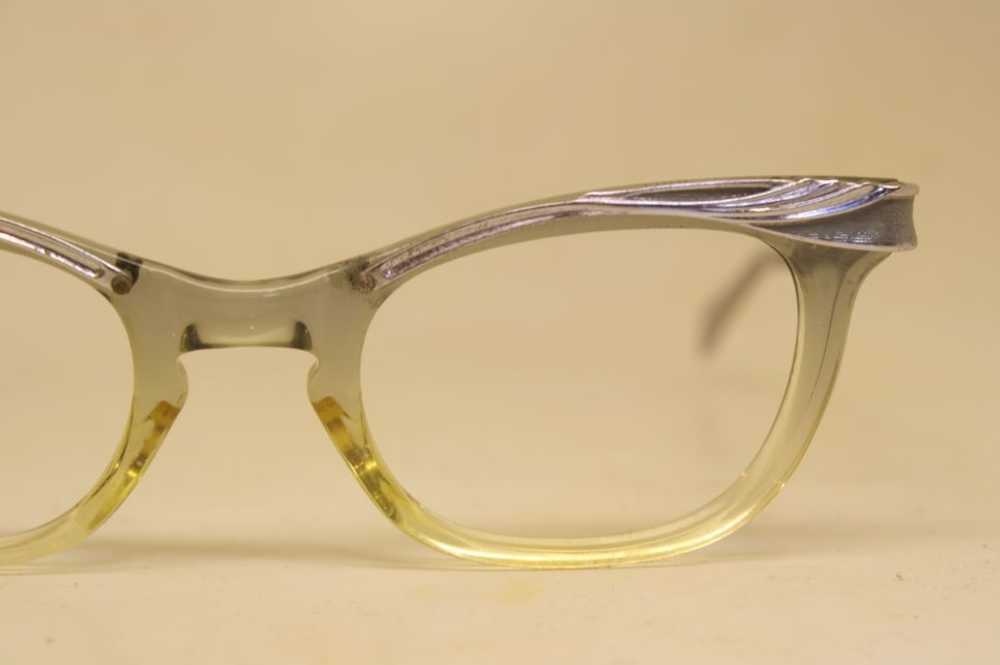 Unused Gray Fade Vintage Cat Eye Glasses - image 3