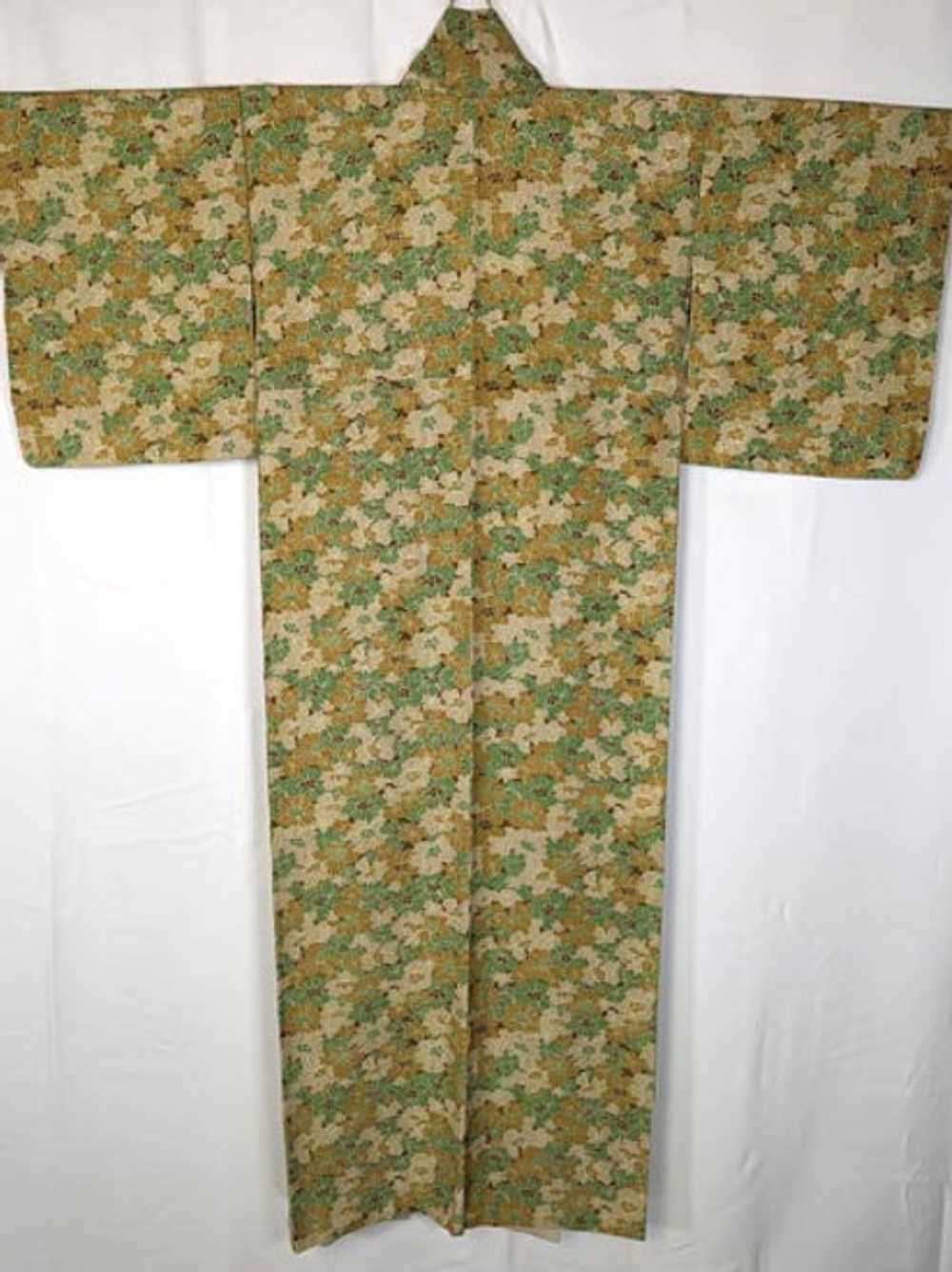 Spring Green & Yellow Japanese Kimono - image 1