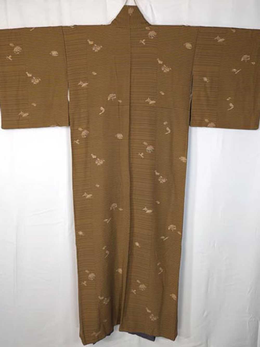 Beige & Green Japanese Kimono - image 1