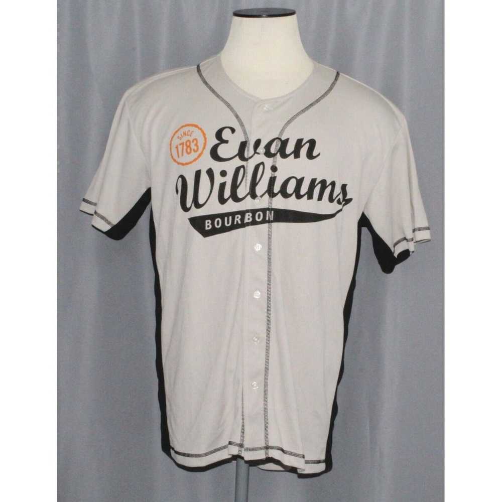 Vintage Evan Williams Burbon Printed Baseball Jer… - image 1