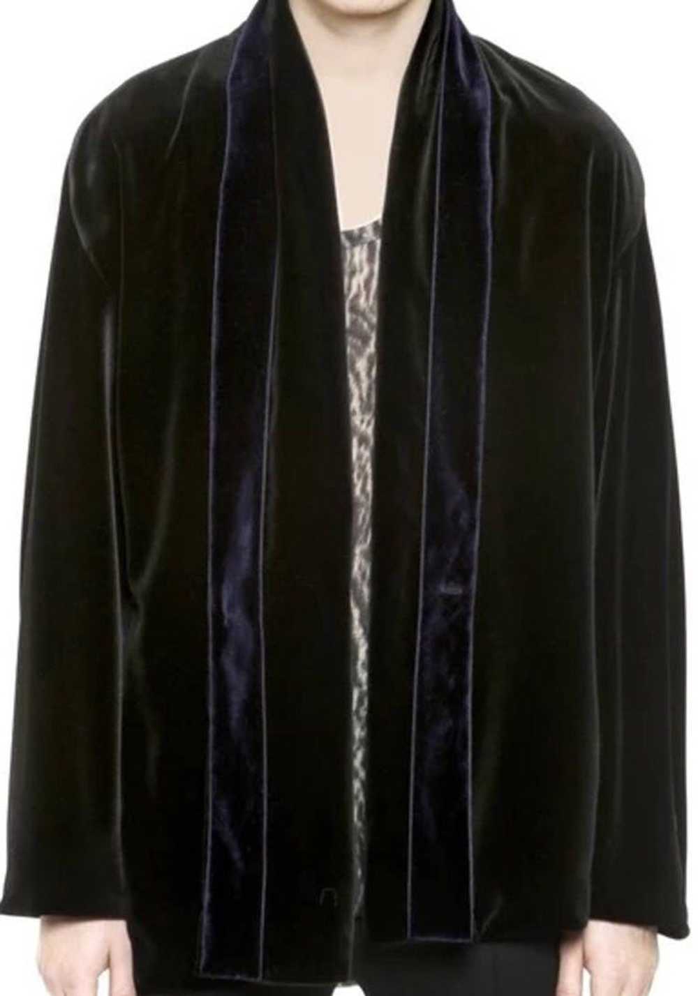 Haider Ackermann Velvet Kimono Blazer in Midnight… - image 3