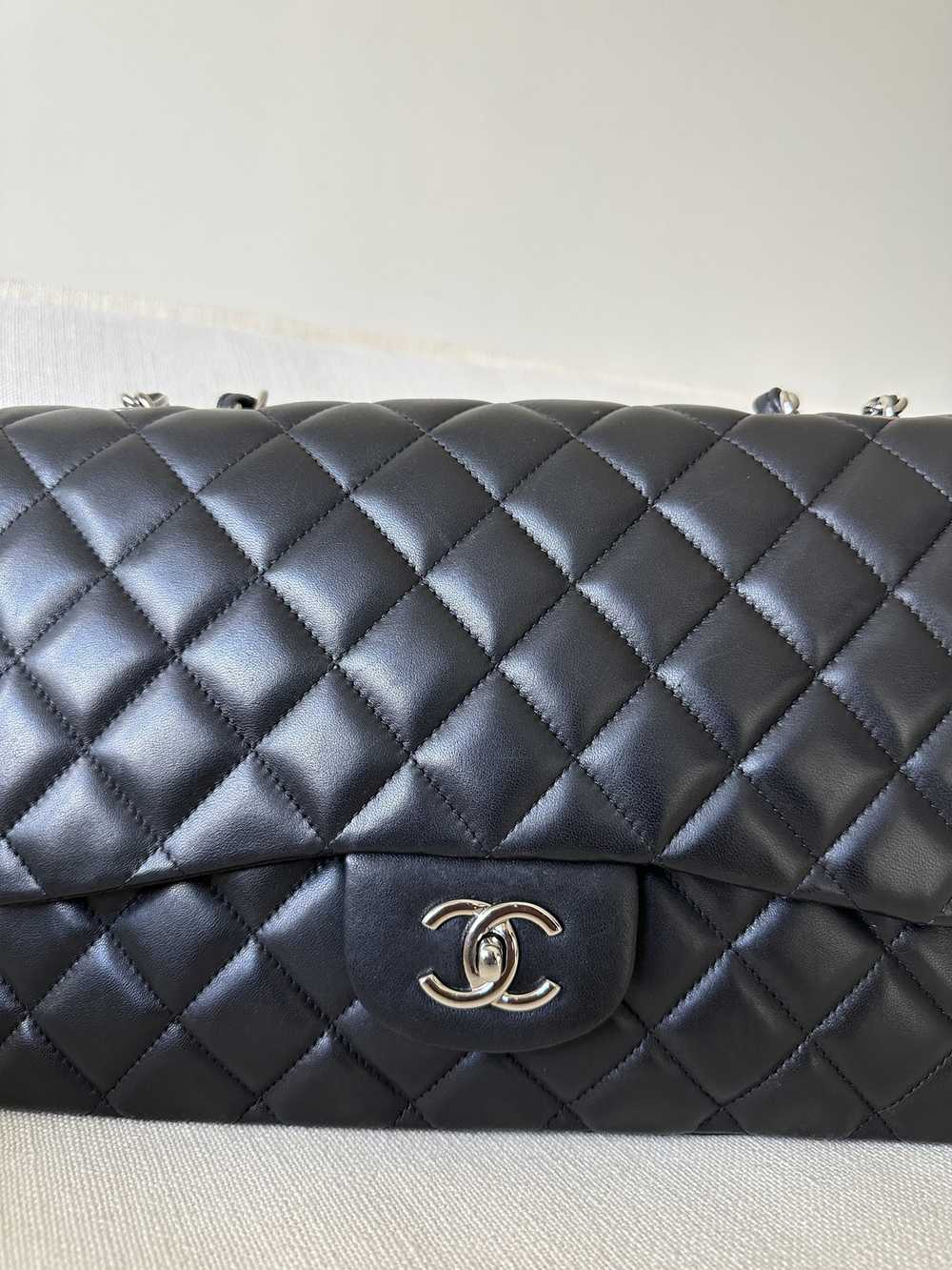 Chanel Chanel Lambskin Quilted Jumbo Single Flap … - image 12