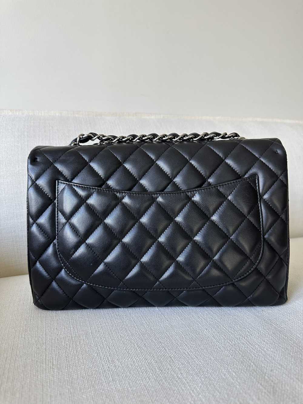 Chanel Chanel Lambskin Quilted Jumbo Single Flap … - image 6