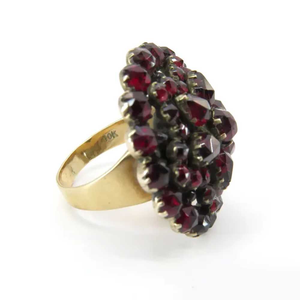 Fine Garnet Ring on 10k Yellow Band - image 3