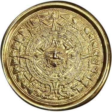 Metales Casados Signed  – Mayan/Aztec Calendar Pi… - image 1