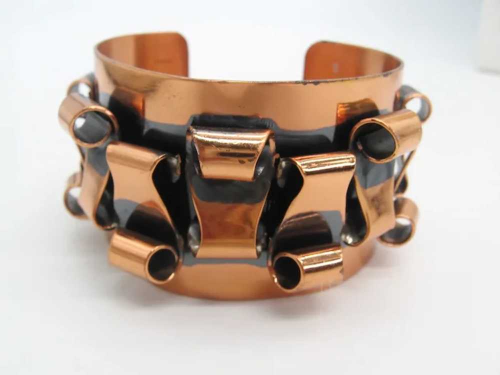 Vintage Mid Century Copper Cuff Bracelet - image 4