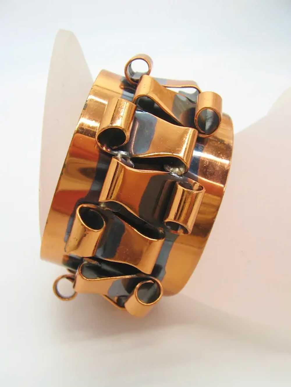 Vintage Mid Century Copper Cuff Bracelet - image 6