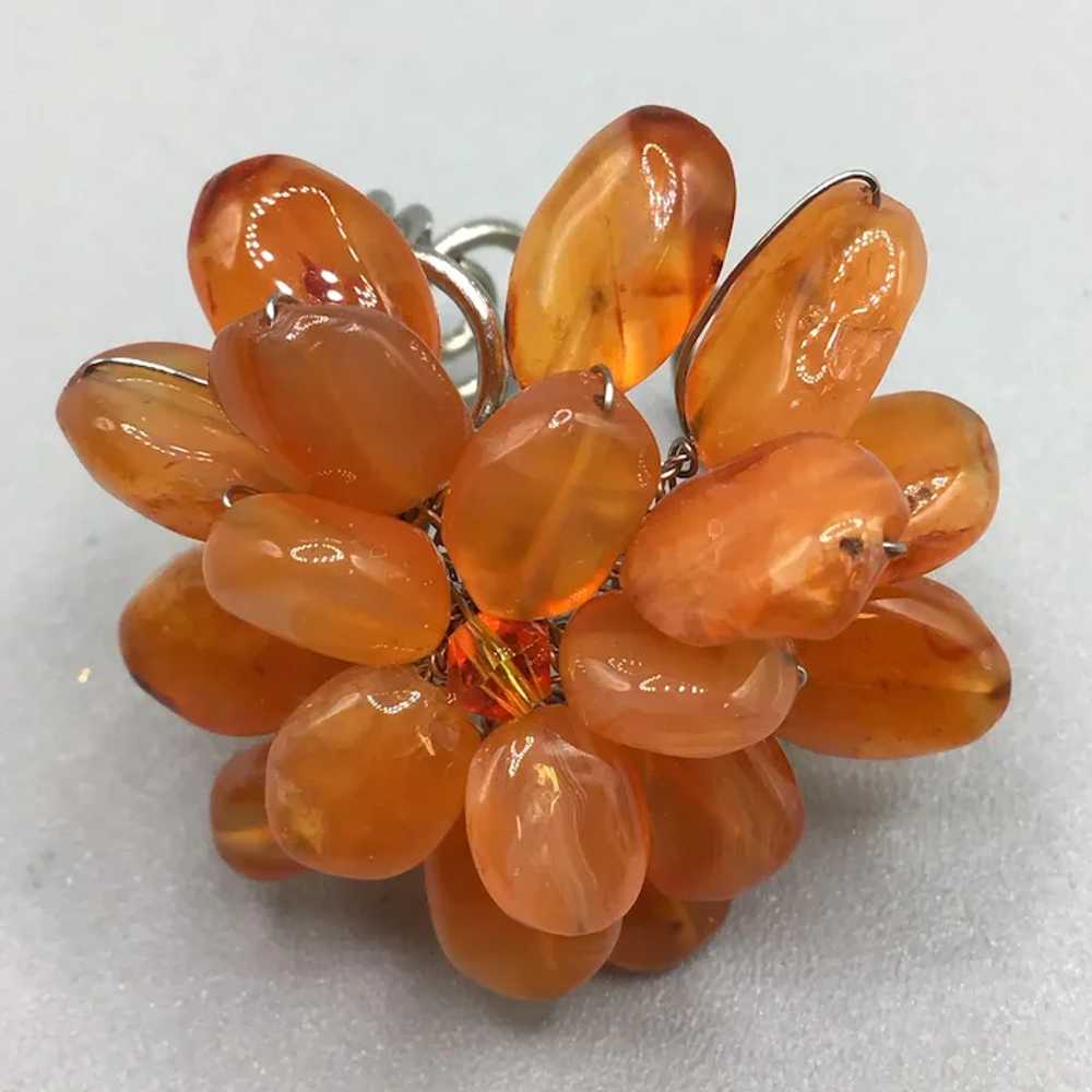 Adjustable Carnelian Cluster Ring Handcrafted Han… - image 6