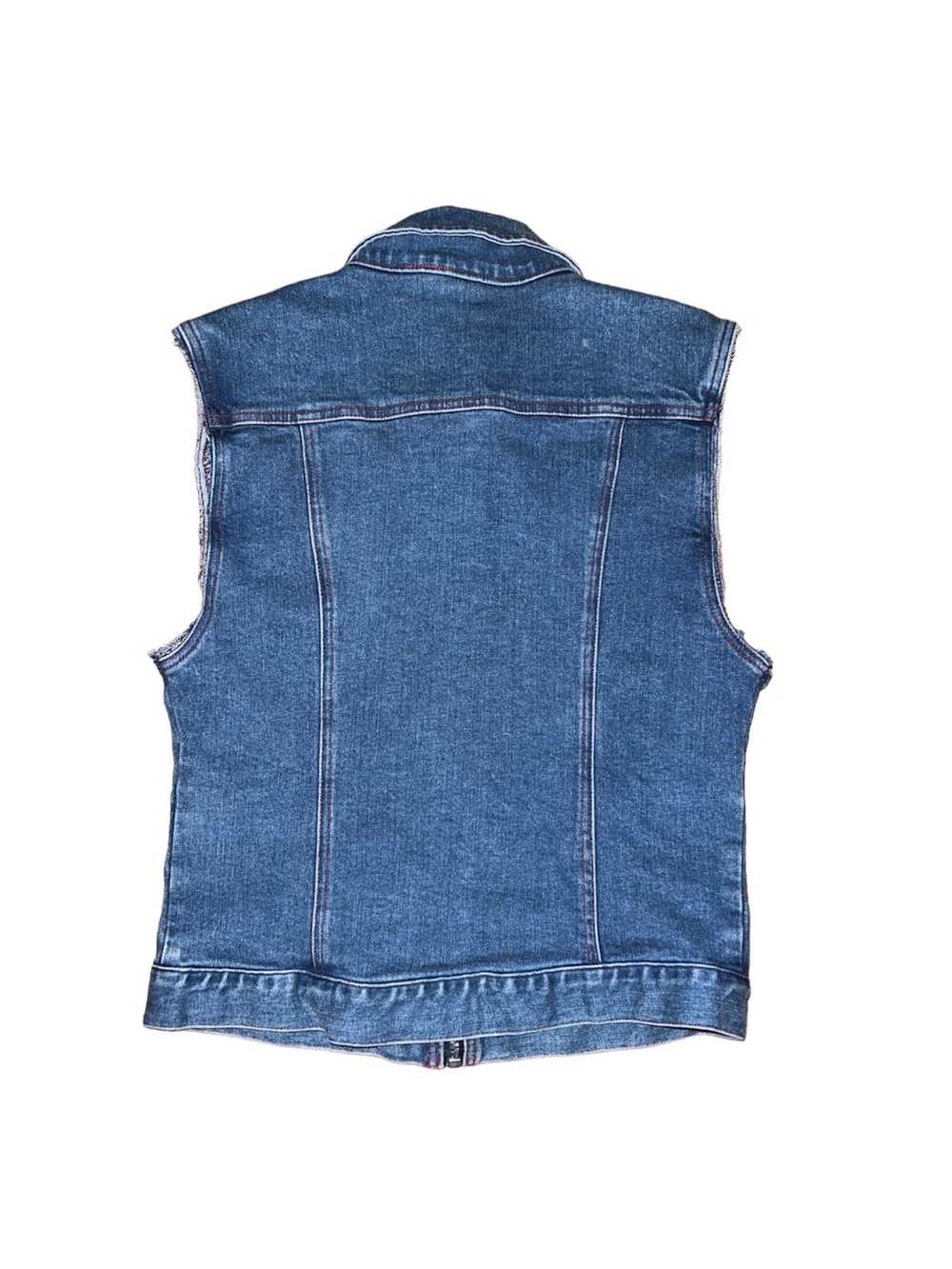 Vintage 90s DKNY Jeans Ladies Sleeveless Denim Jacket Vest Small 