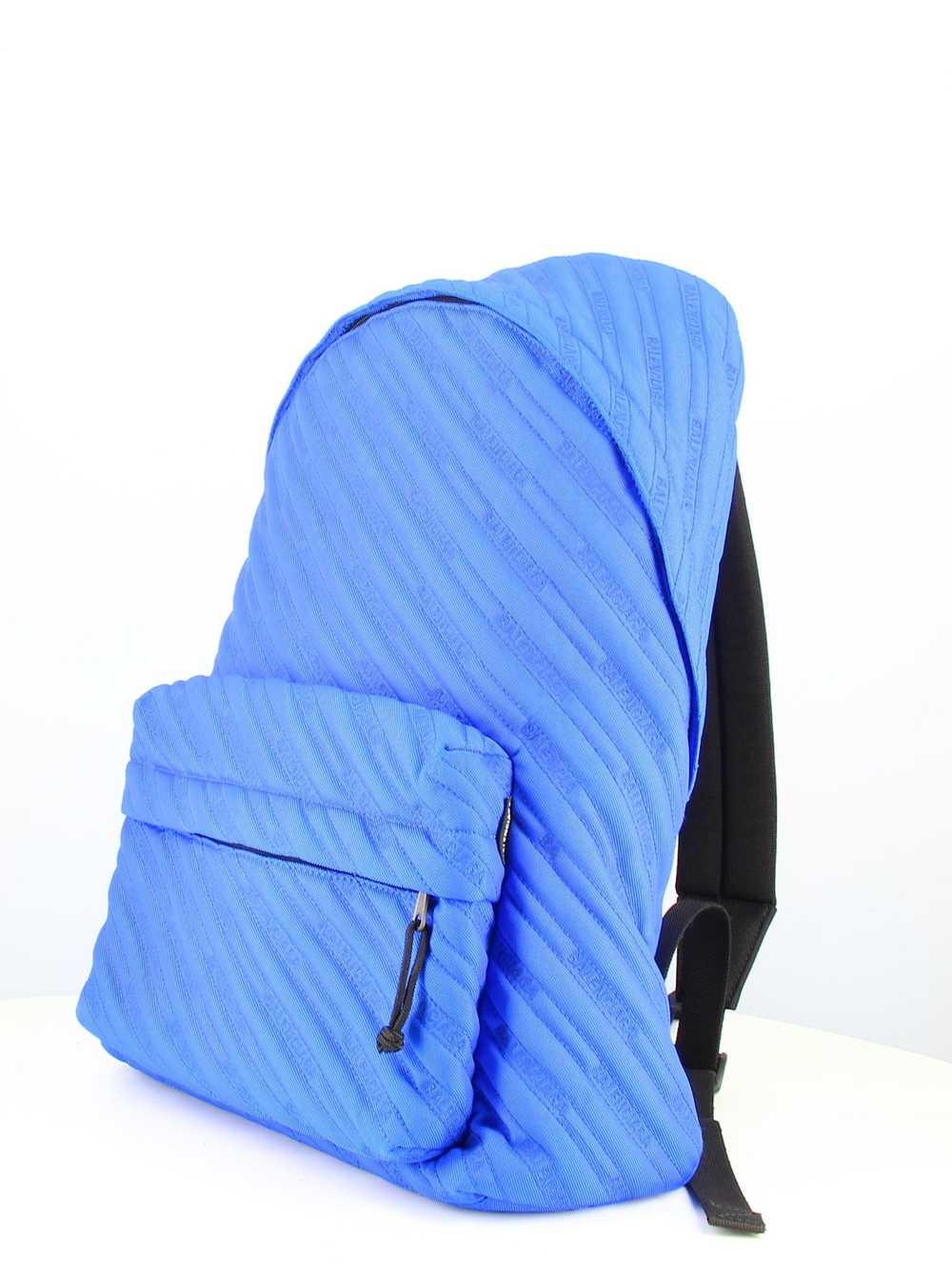 Balenciaga Blue Nylon Logo Backpack - image 2