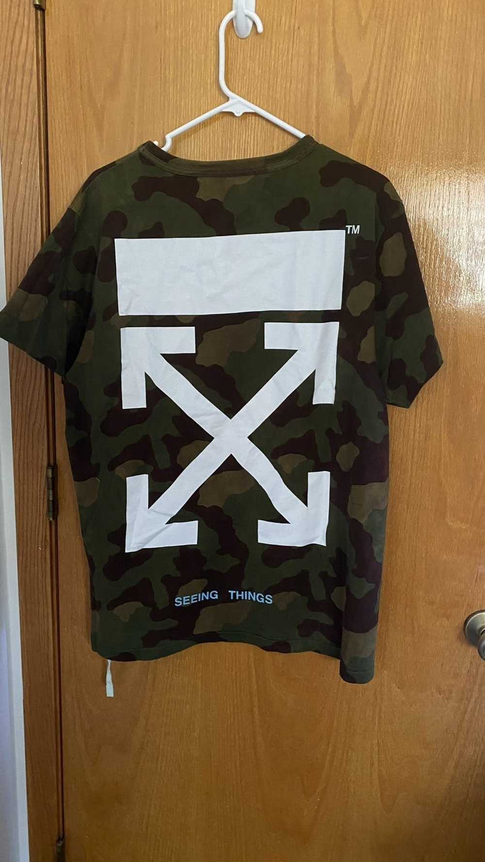 Off-White c/o Virgil Abloh 'Peace By Design' Camouflage Print T-Shirt -  Green T-Shirts, Clothing - WOWVA53640