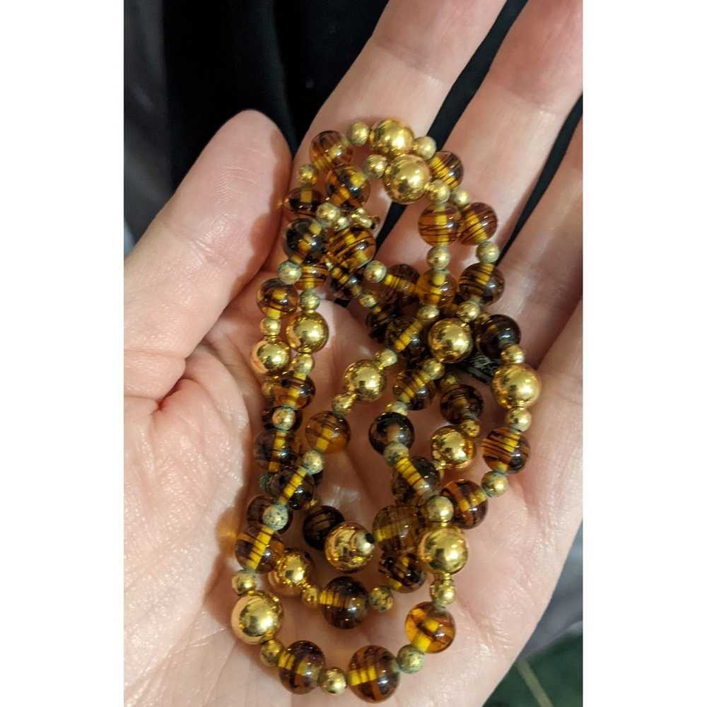Other Napier Vintage Gold Glass Beaded Necklace - image 5