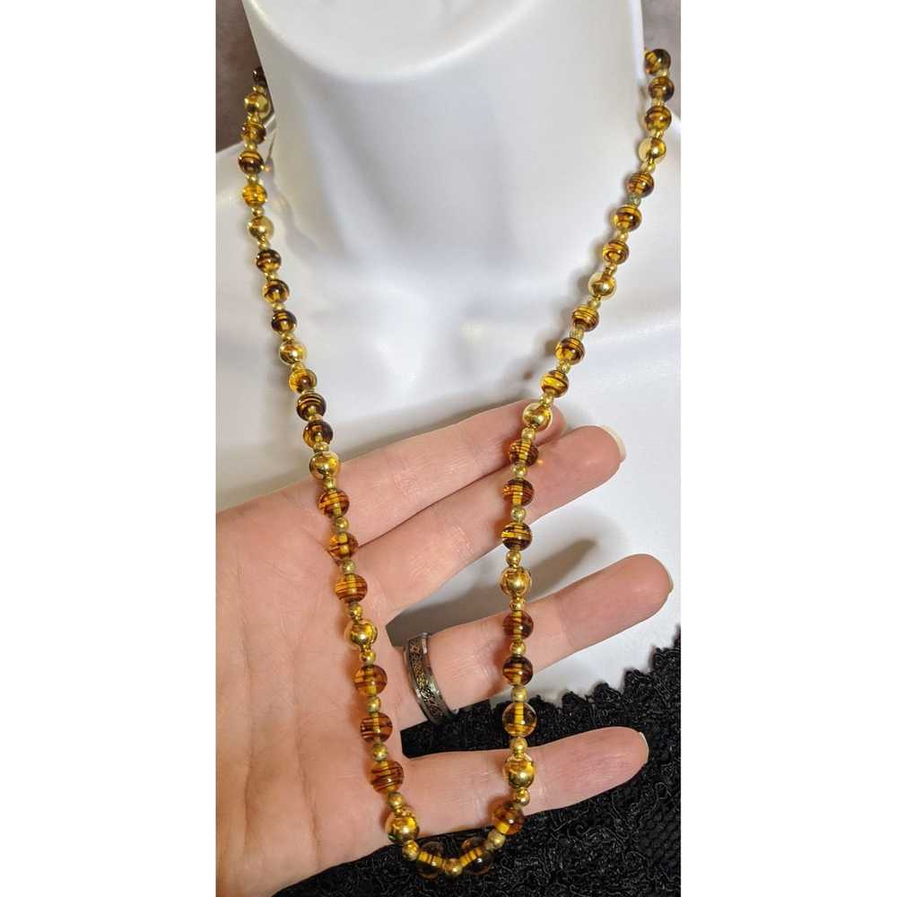 Other Napier Vintage Gold Glass Beaded Necklace - image 7