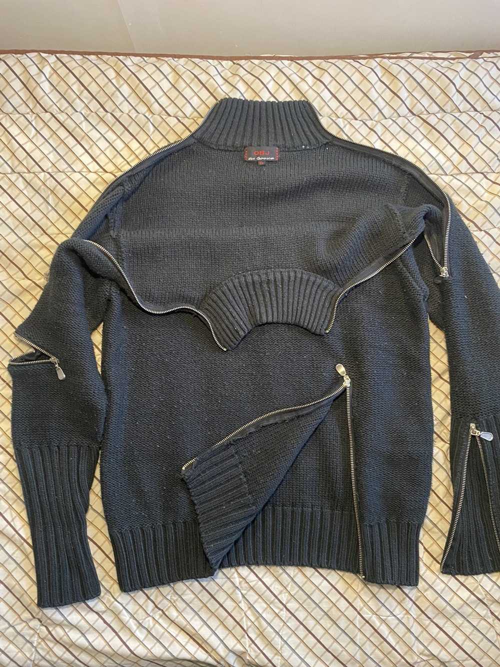 Avant Garde × Streetwear Zippered heavy knitted s… - image 4