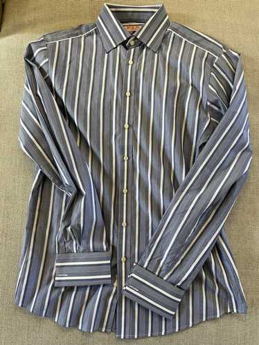 Thomas Pink Bold Stripe French Cuff Shirt