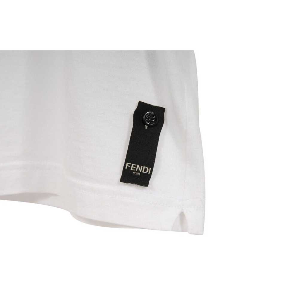 Fendi Forever Fendi FF Logo T Shirt White Tan - image 4