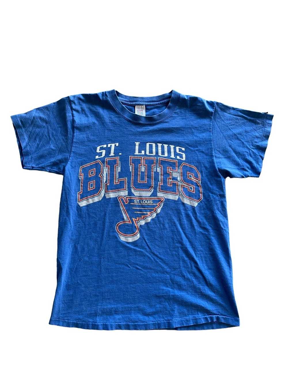 Mitchell & Ness St. Louis Blues Distressed Logo Gold T-Shirt, Men's, Large