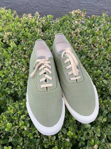 RRL Ralph Lauren Norfolk Sage Green canvas low top