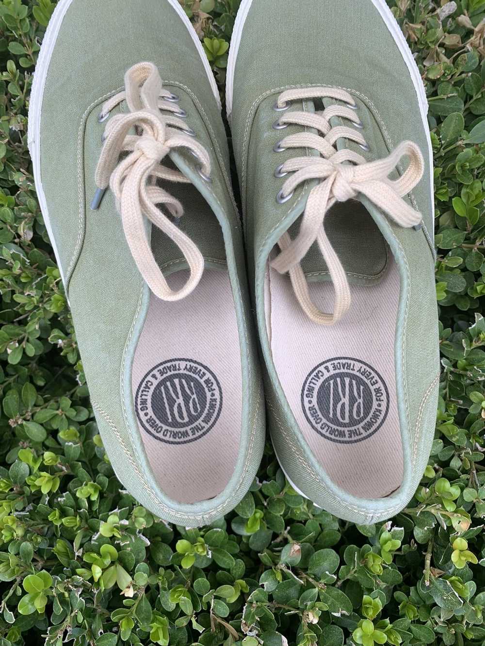 RRL Ralph Lauren Norfolk Sage Green canvas low to… - image 5