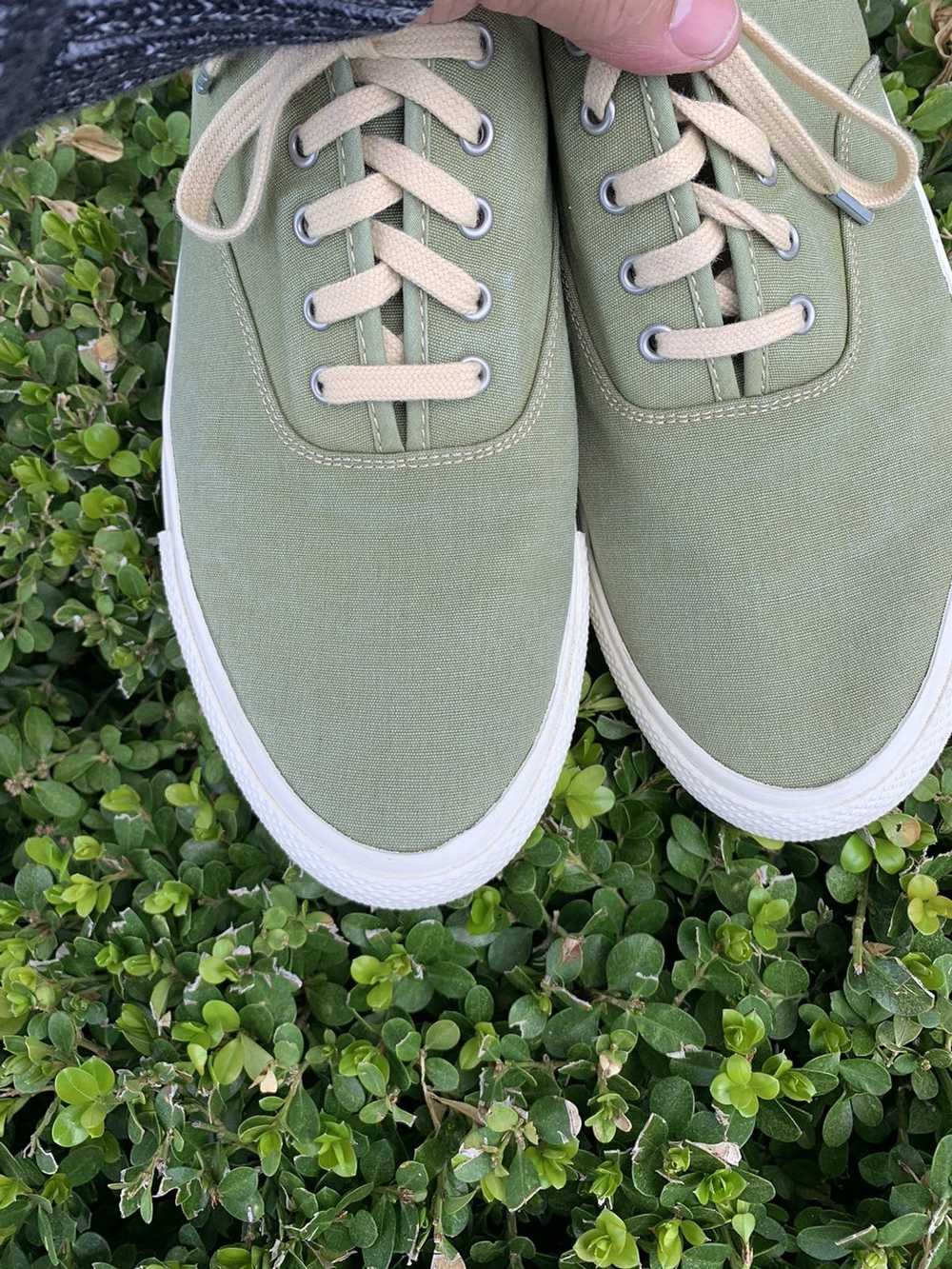 RRL Ralph Lauren Norfolk Sage Green canvas low to… - image 8