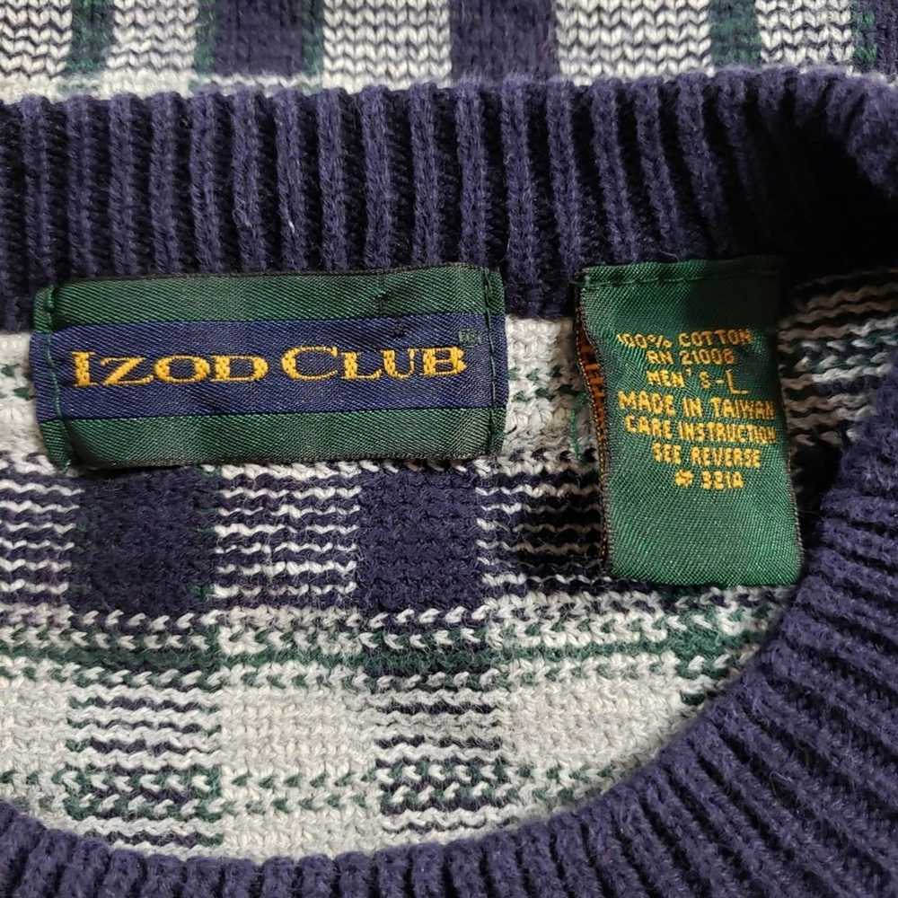 Izod Vintage Men's Sweater Izod Club Blue Gray Gr… - image 8