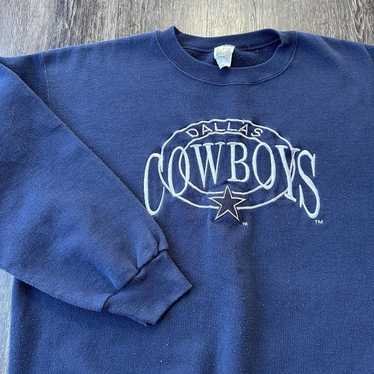 NFL Dallas Cowboys Embroidered Womens Crewneck Sweatshirt - NAVY