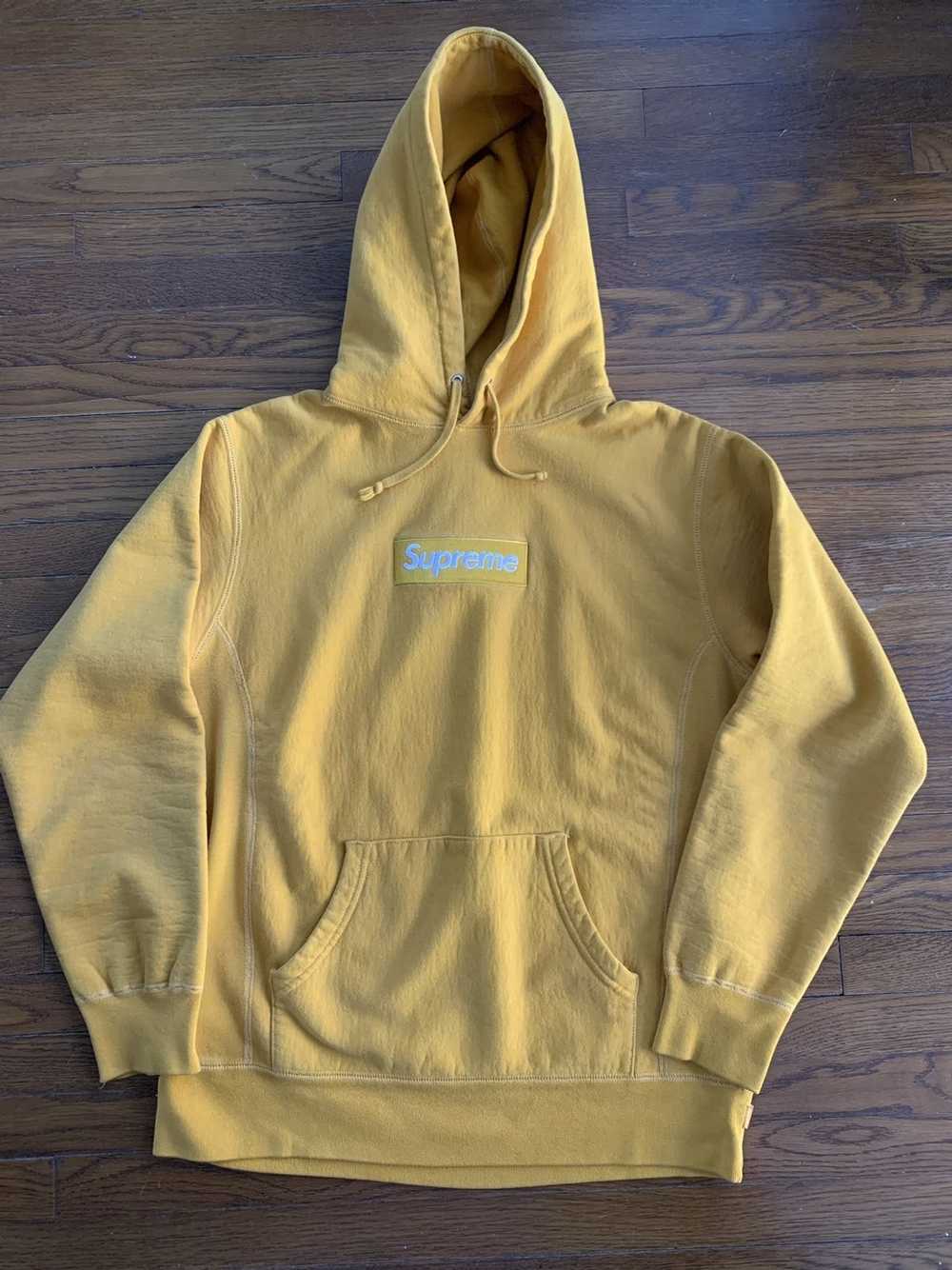 Supreme Mustard Box Logo Hoodie - image 4