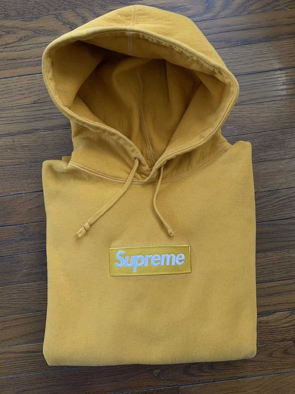 Supreme Mustard Box Logo Hoodie - image 8