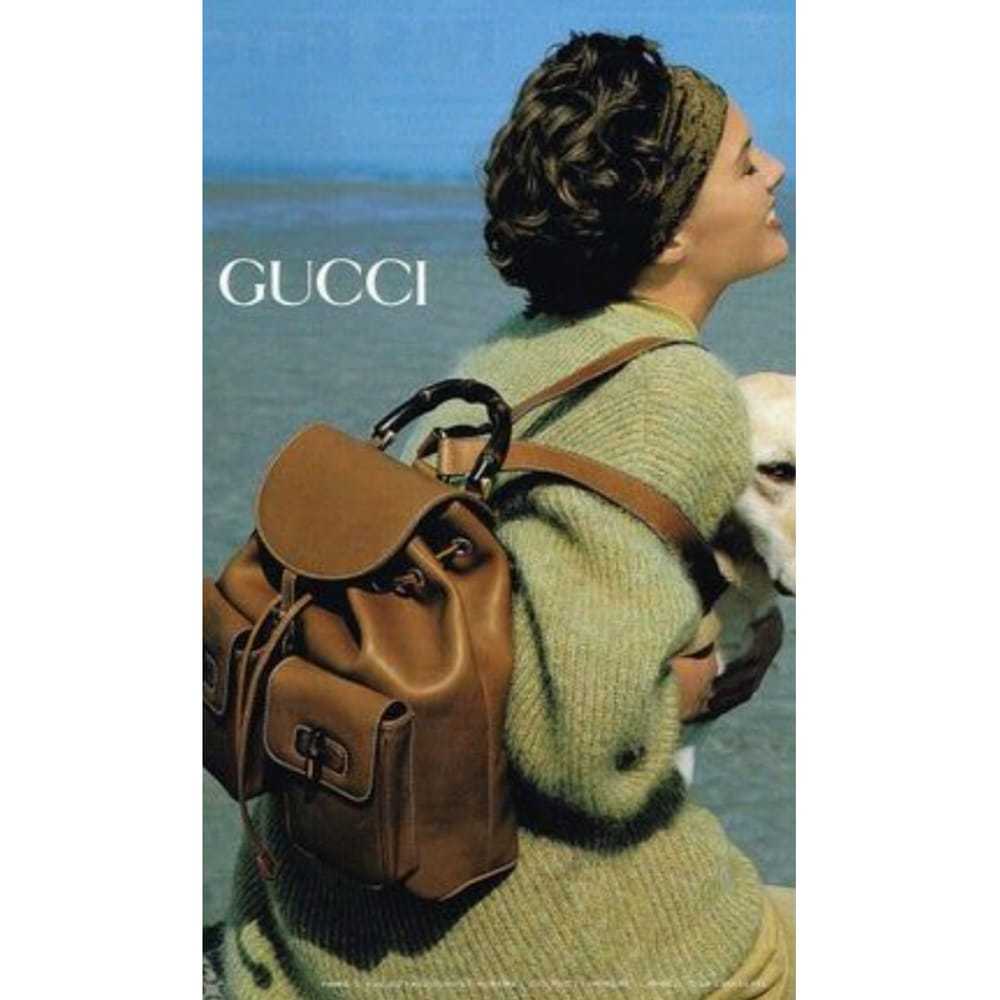 Gucci Vintage Bamboo cloth backpack - image 2