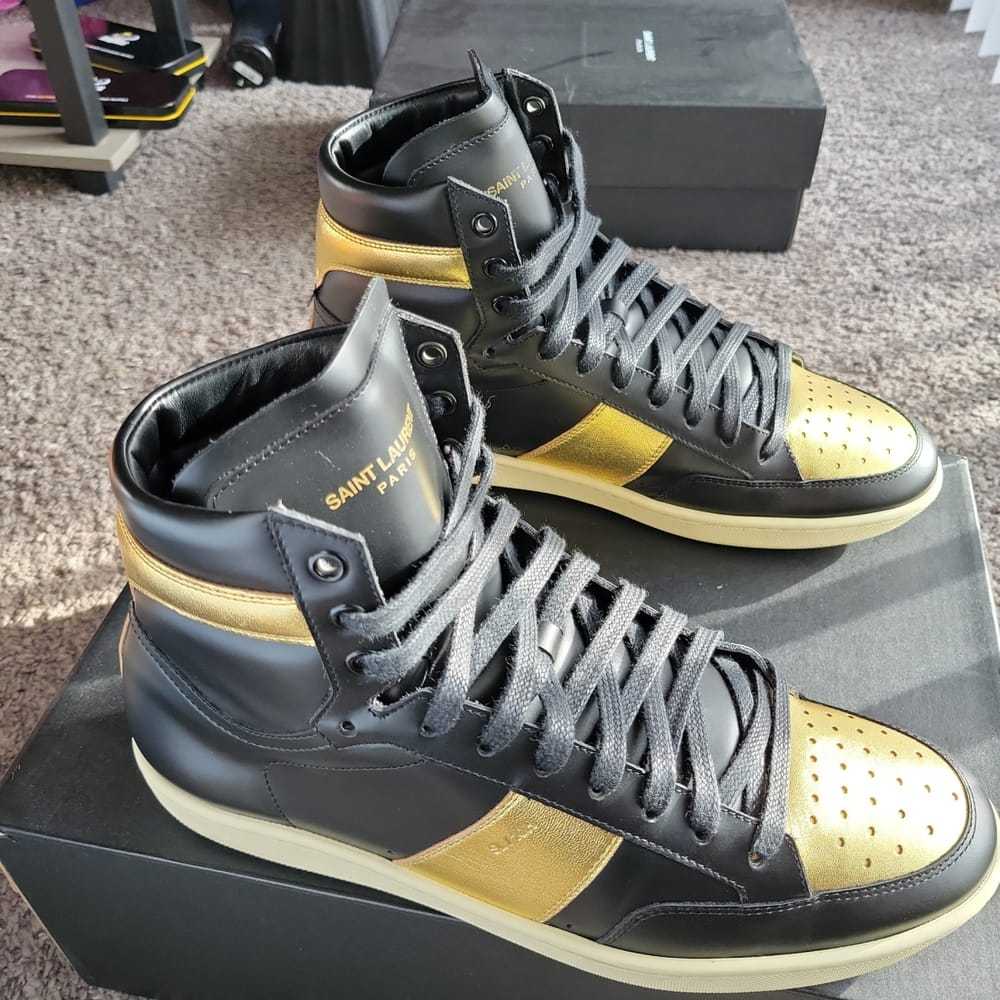 Saint Laurent Sl/100H leather high trainers - image 2