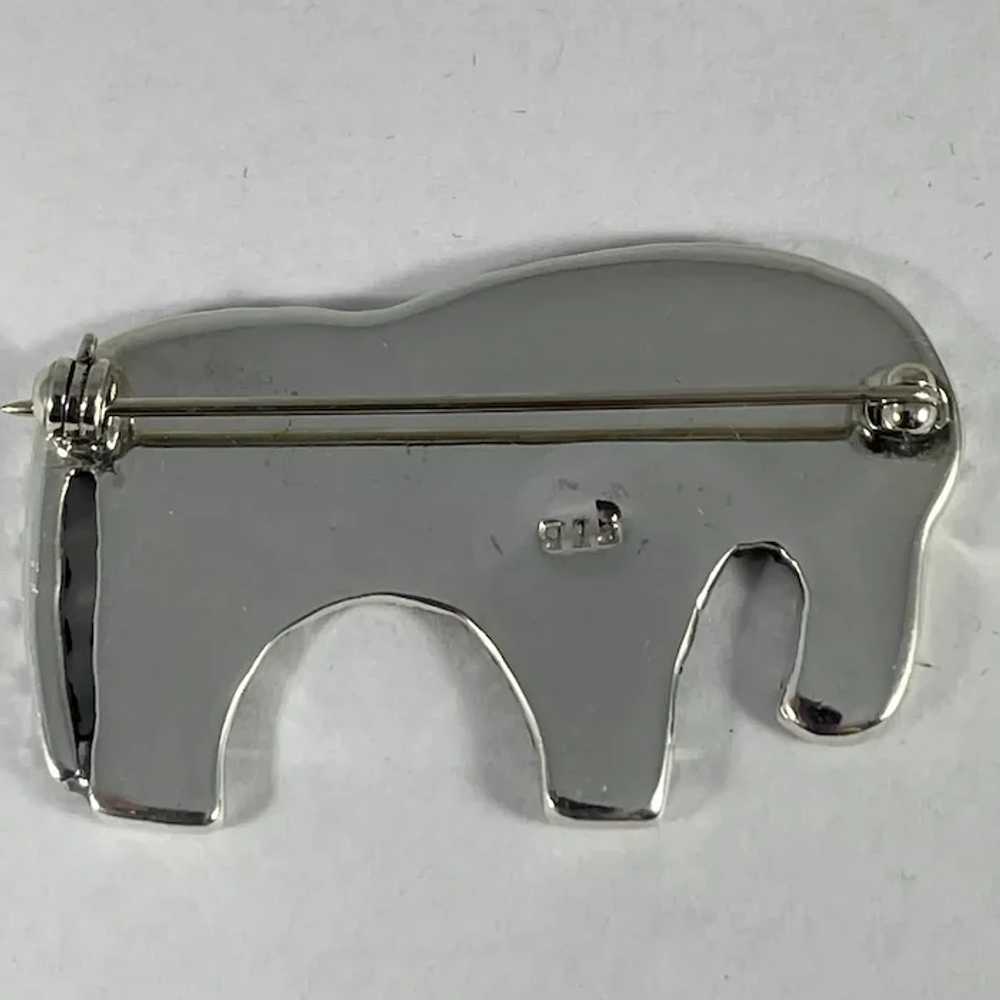 MCM Modernist Sterling Silver Zebra Pin - image 2
